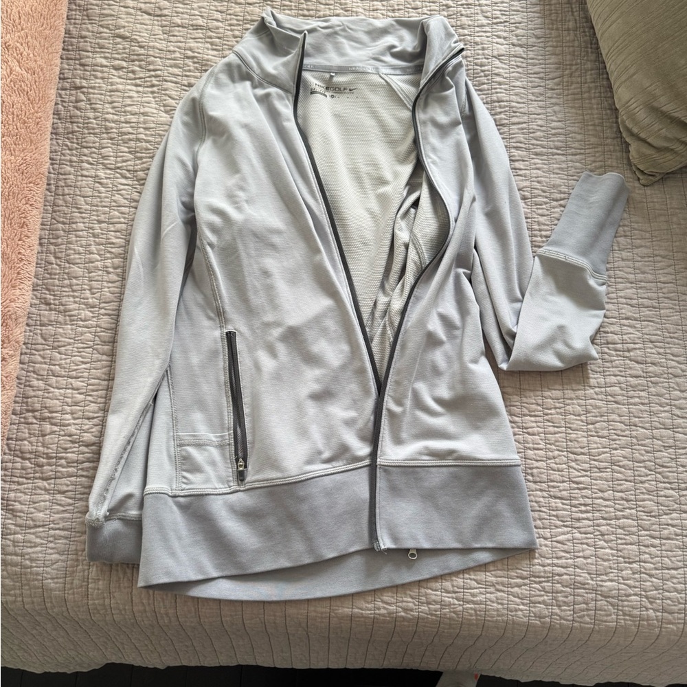 Nike Women's Light Gray Full-Zip Jacket